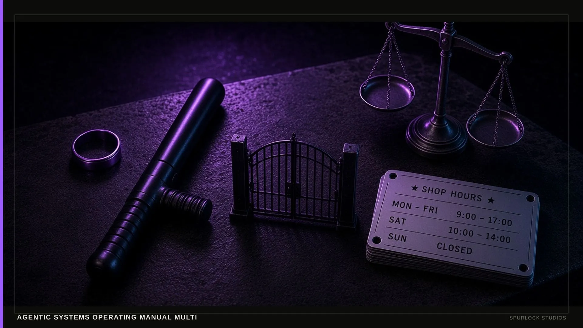 A violet ring. Thesis: AGENTIC SYSTEMS OPERATING MANUAL MULTI.