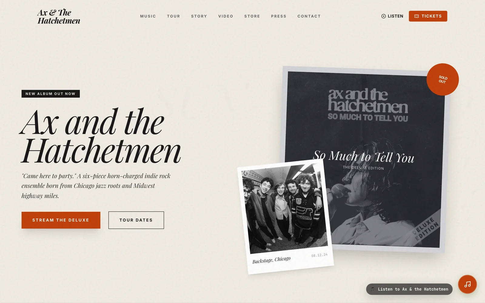 AX AND THE HATCHETMEN website