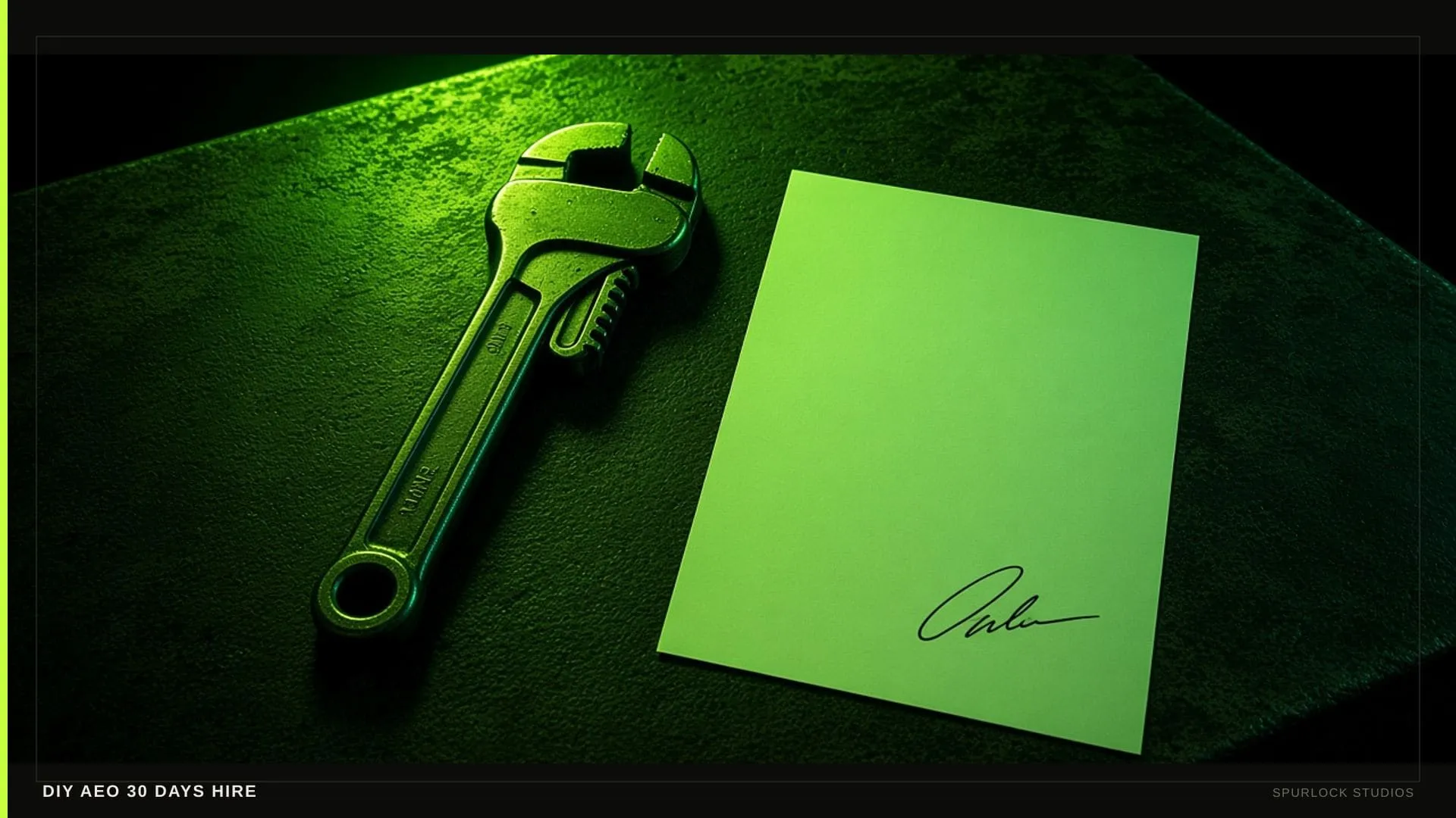 A single wrench vs a signed blank contract. Thesis: DIY AEO 30 DAYS HIRE.