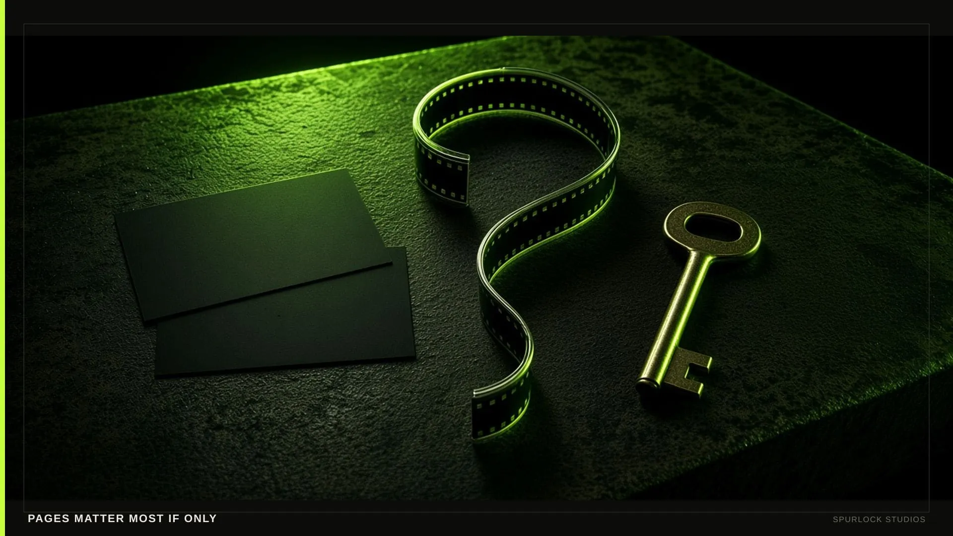 Two stacked blank cards. Thesis: PAGES MATTER MOST IF ONLY.