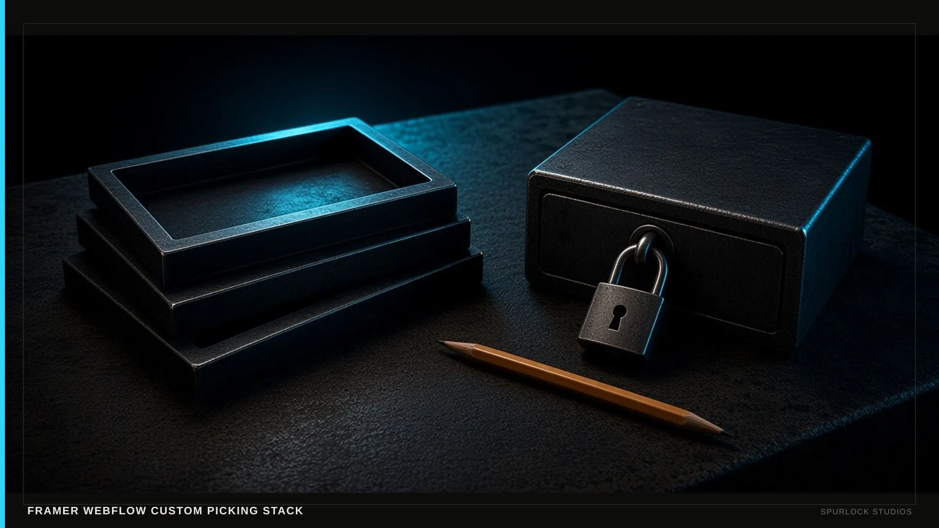 Three stacked frames, one solid, two hollow. Thesis: FRAMER WEBFLOW CUSTOM PICKING STACK.