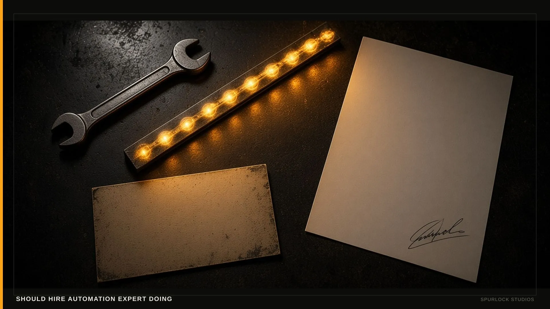 A single wrench vs a signed blank contract. Thesis: SHOULD HIRE AUTOMATION EXPERT DOING.