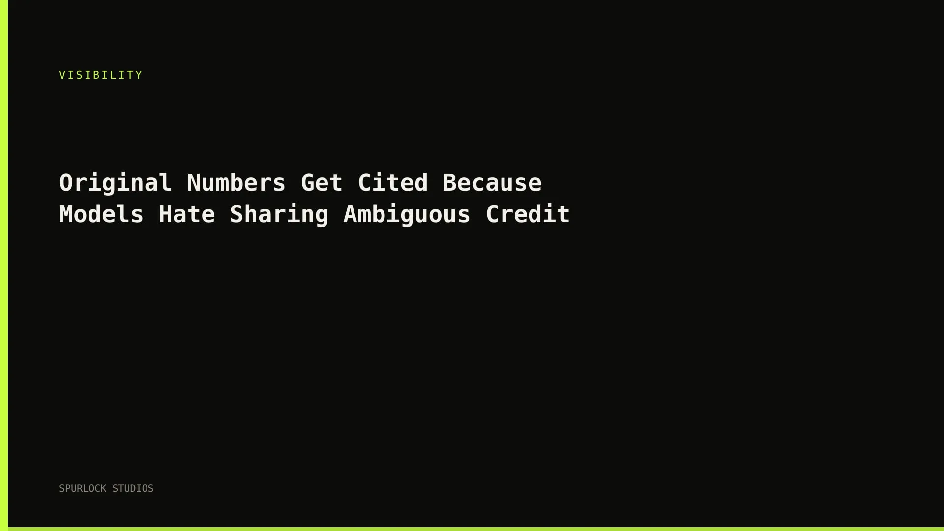 Original Numbers Get Cited Because Models Hate Sharing Ambiguous Credit