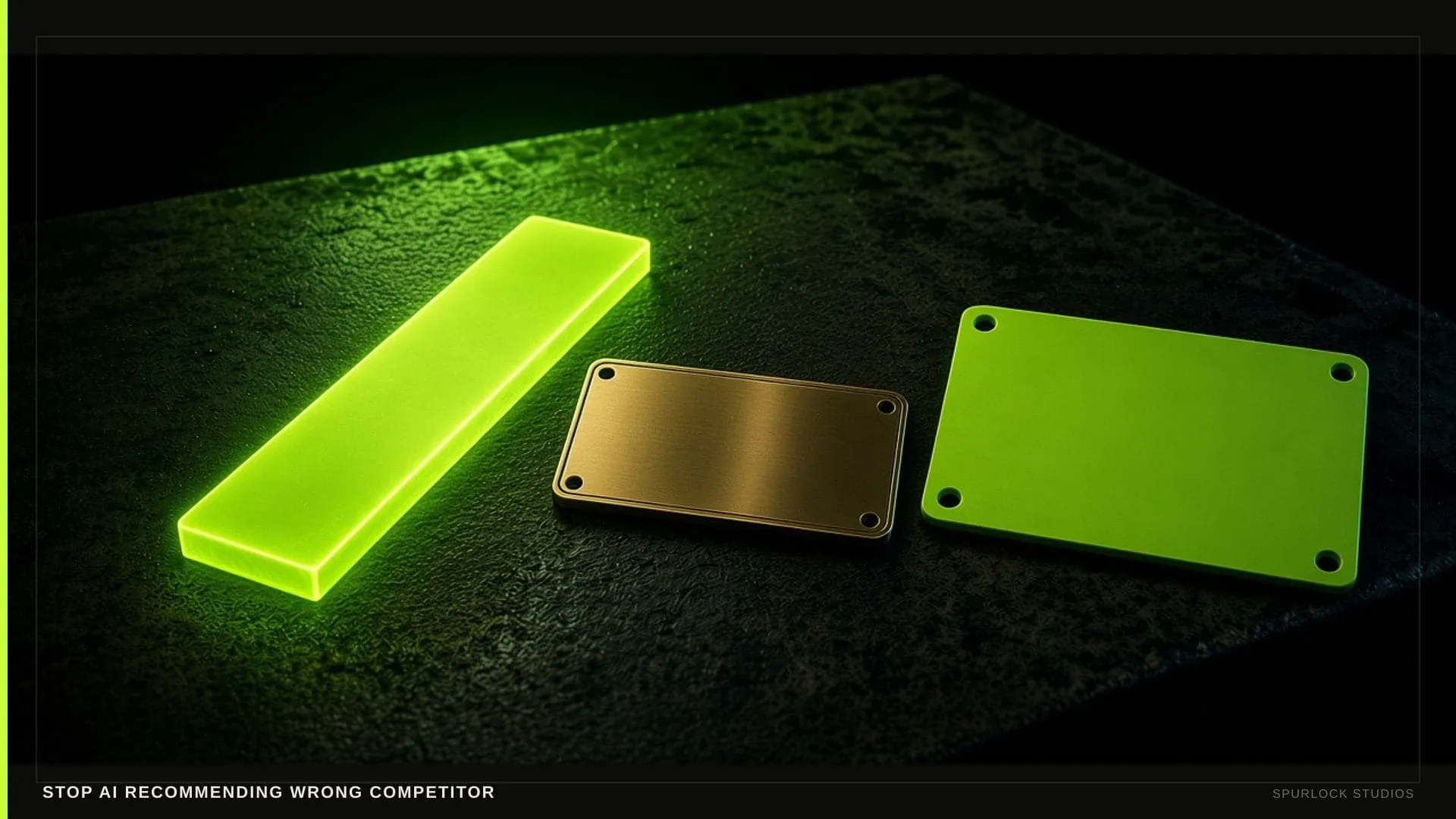 A lime beam. Thesis: STOP AI RECOMMENDING WRONG COMPETITOR.