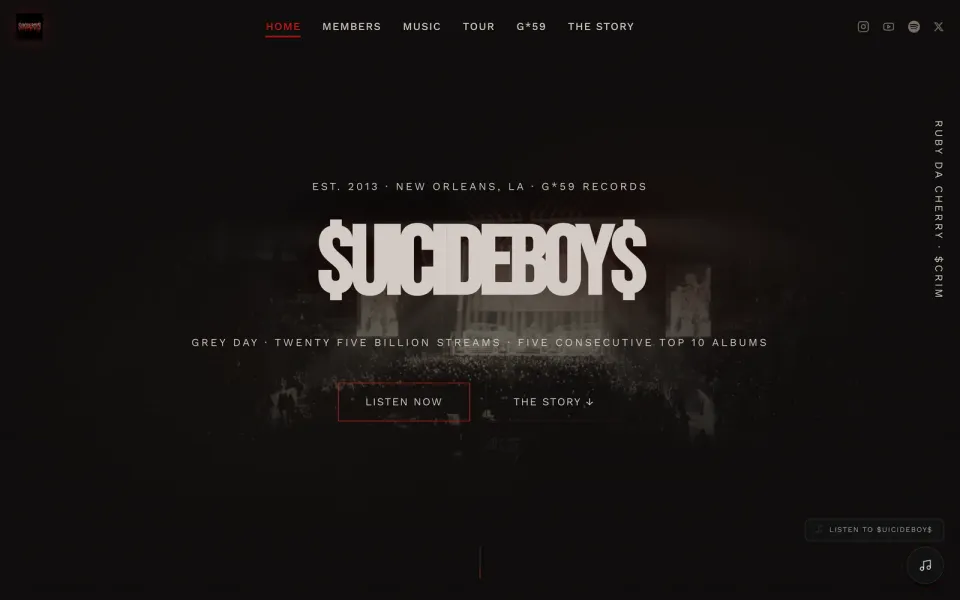 $UICIDEBOY$ artist website