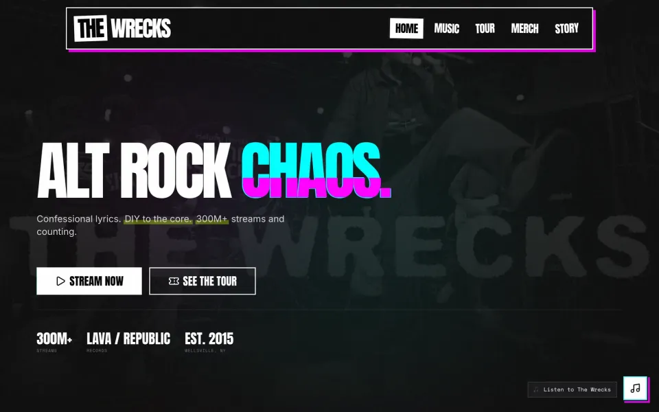 THE WRECKS artist website
