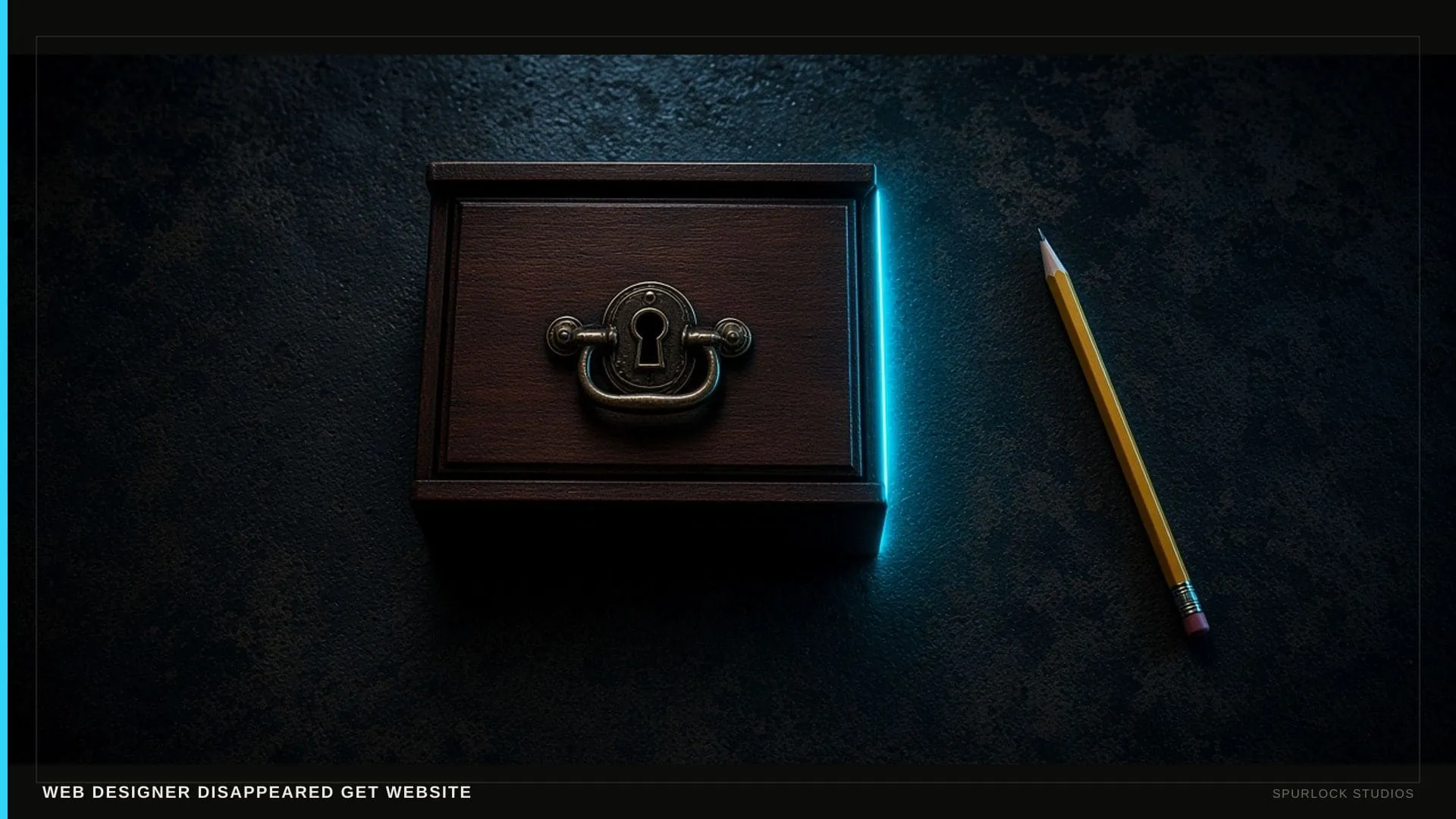 A locked drawer. Thesis: WEB DESIGNER DISAPPEARED GET WEBSITE.